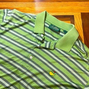 Amen Corner mens L Large masters mercerized cotton golf polo shirt EUC